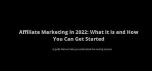 Affiliate Marketing 2022